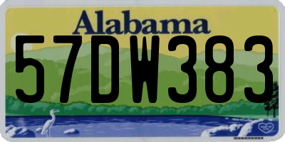 AL license plate 57DW383