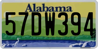 AL license plate 57DW394