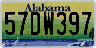 AL license plate 57DW397