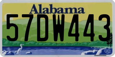 AL license plate 57DW443