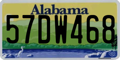 AL license plate 57DW468