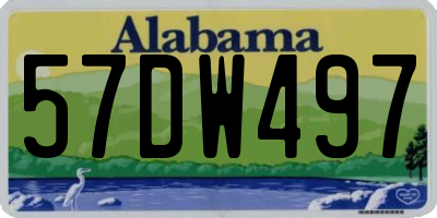 AL license plate 57DW497