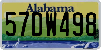 AL license plate 57DW498