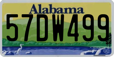 AL license plate 57DW499