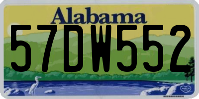 AL license plate 57DW552