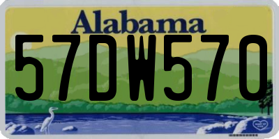 AL license plate 57DW570