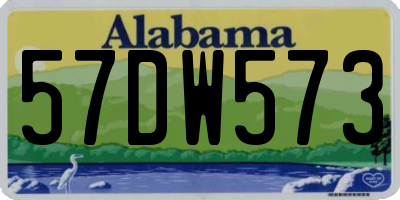 AL license plate 57DW573