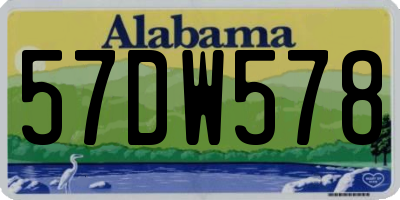 AL license plate 57DW578