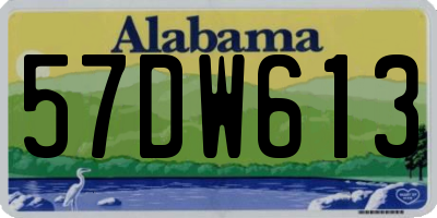 AL license plate 57DW613