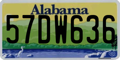 AL license plate 57DW636
