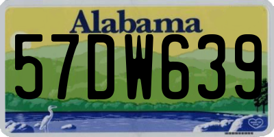 AL license plate 57DW639