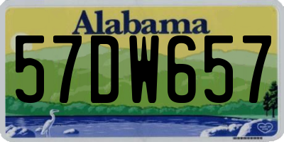 AL license plate 57DW657