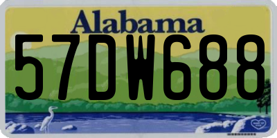 AL license plate 57DW688