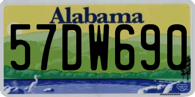 AL license plate 57DW690