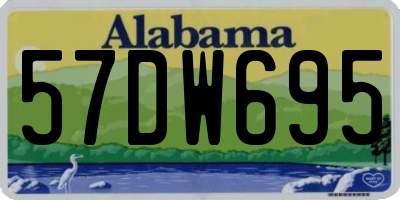AL license plate 57DW695