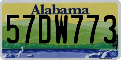 AL license plate 57DW773