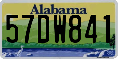 AL license plate 57DW841