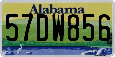 AL license plate 57DW856