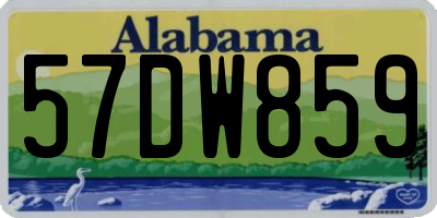 AL license plate 57DW859