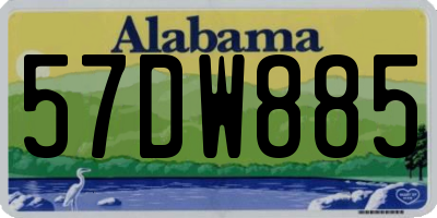 AL license plate 57DW885