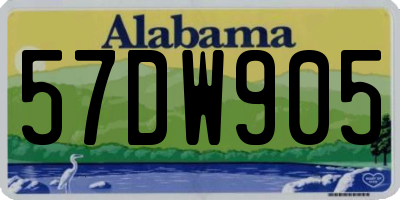 AL license plate 57DW905