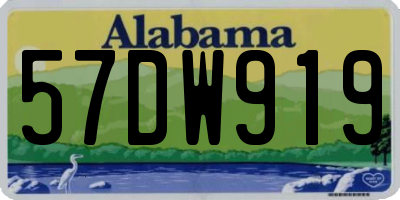 AL license plate 57DW919