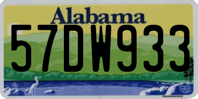 AL license plate 57DW933