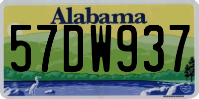 AL license plate 57DW937