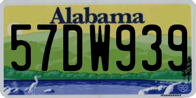 AL license plate 57DW939