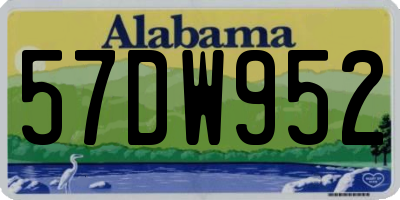 AL license plate 57DW952