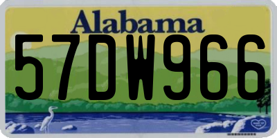 AL license plate 57DW966