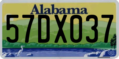 AL license plate 57DX037