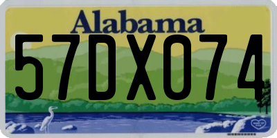AL license plate 57DX074