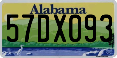 AL license plate 57DX093