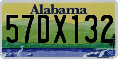 AL license plate 57DX132