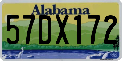 AL license plate 57DX172