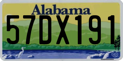 AL license plate 57DX191