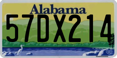 AL license plate 57DX214