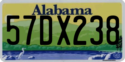 AL license plate 57DX238