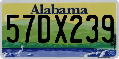 AL license plate 57DX239