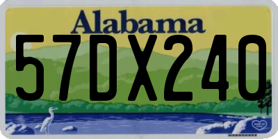 AL license plate 57DX240