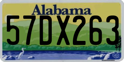 AL license plate 57DX263