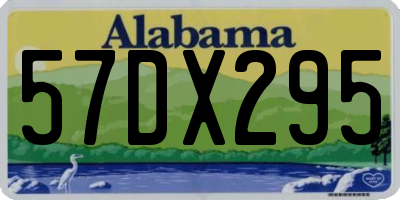 AL license plate 57DX295