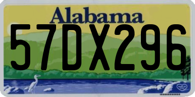 AL license plate 57DX296