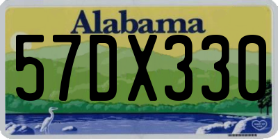 AL license plate 57DX330