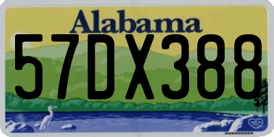 AL license plate 57DX388