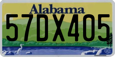 AL license plate 57DX405