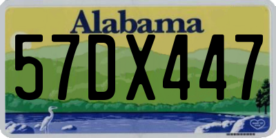 AL license plate 57DX447