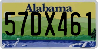 AL license plate 57DX461