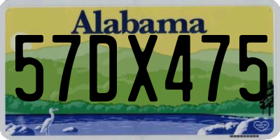 AL license plate 57DX475
